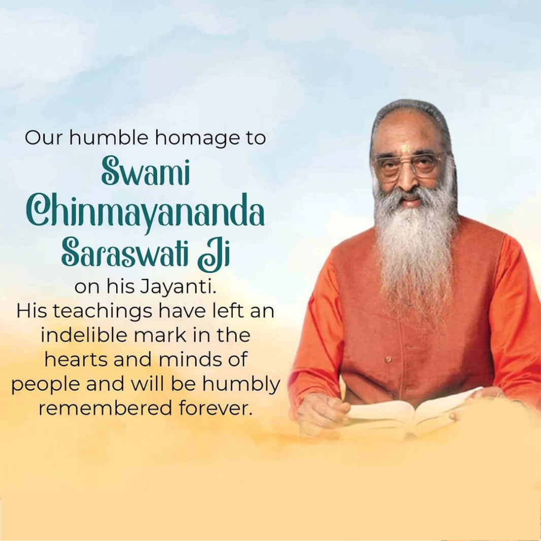 Chinmayananda Saraswati Jayanti Free Image